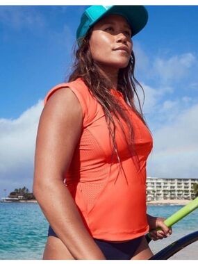 Athleta Bright Coral Pacifica II NWOT Top